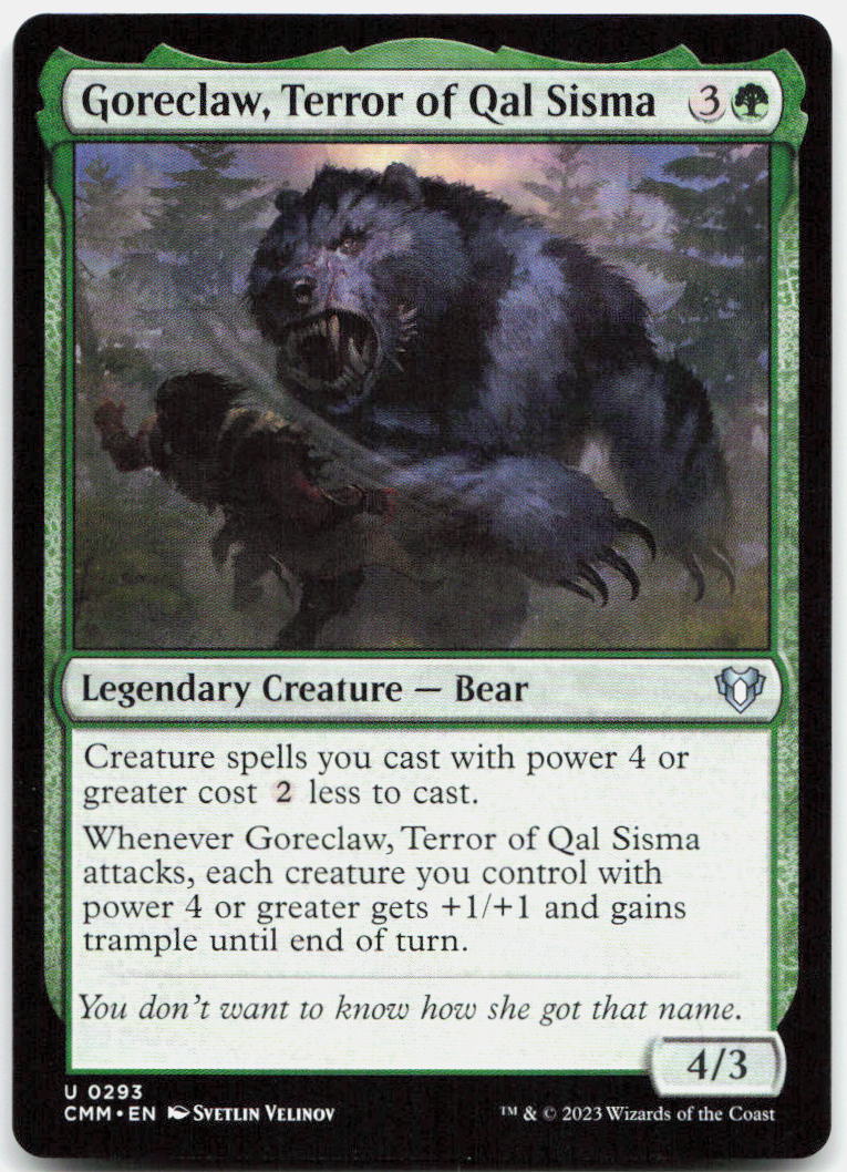 Goreclaw, Terror of Qal Sisma NM U Commander Masters 293