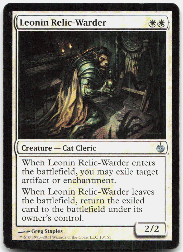 Leonin Relic-Warder NM U Mirrodin Besieged 10