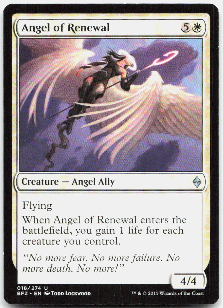 Angel of Renewal NM U Battle for Zendikar 18