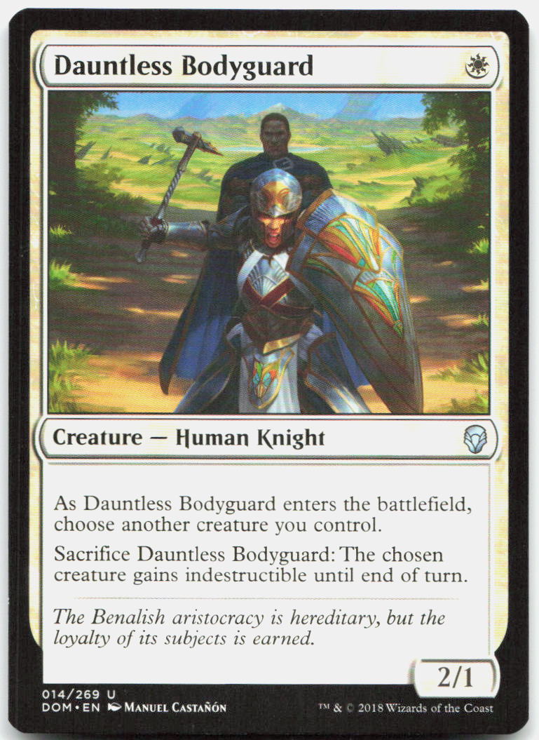 Dauntless Bodyguard NM U Dominaria 14