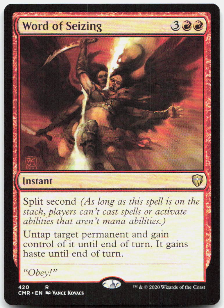 Word of Seizing NM R Commander Legends 420