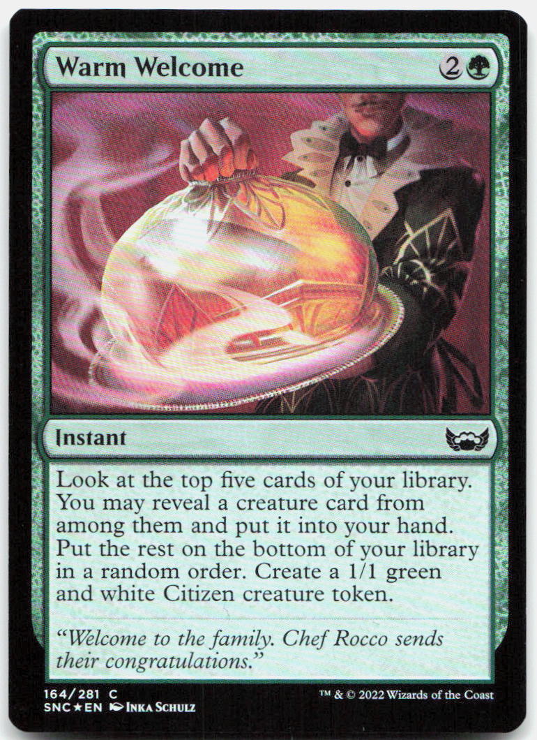Warm Welcome NM Foil C Streets of New Capenna 164