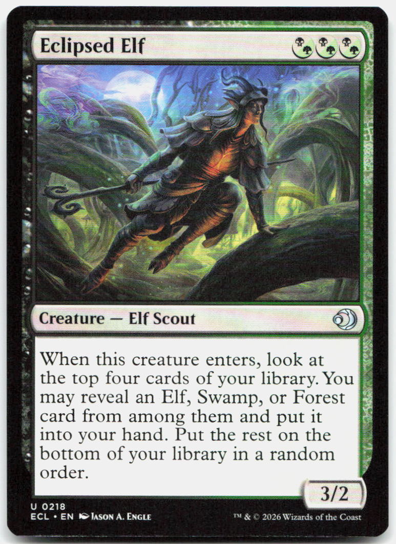 Eclipsed Elf NM U Lorwyn Eclipsed 218