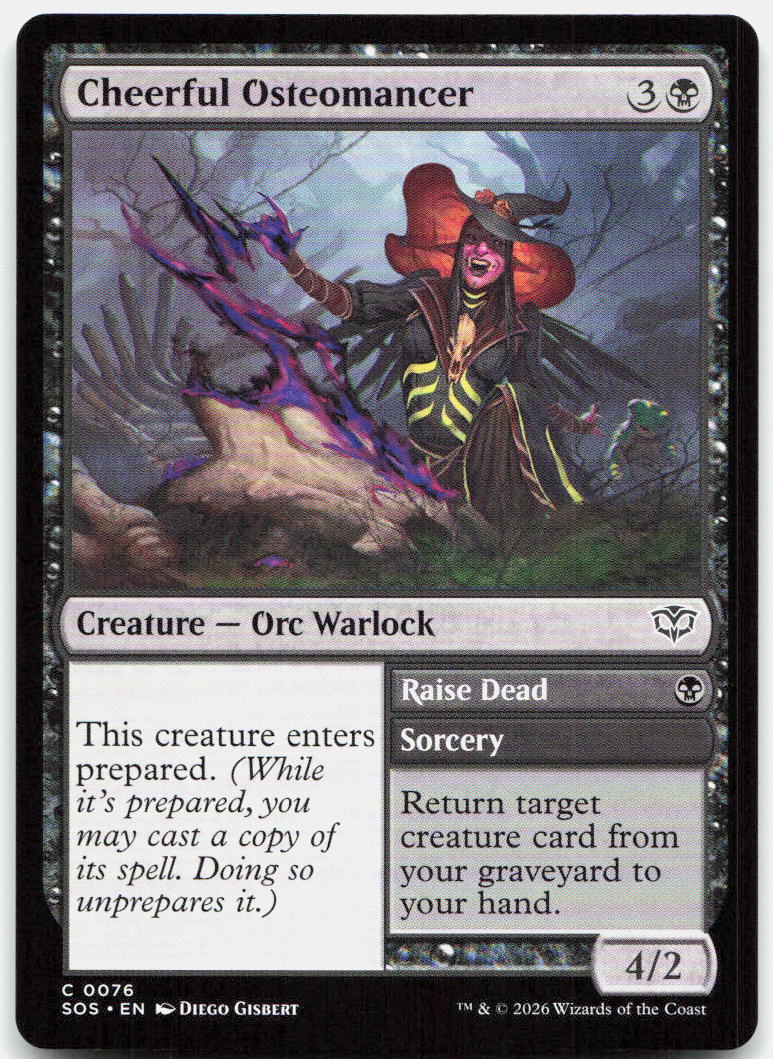 Cheerful Osteomancer NM C Secrets of Strixhaven 76