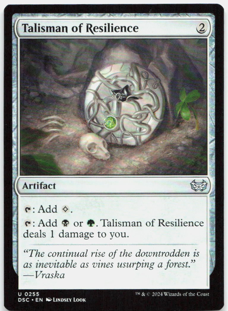 Talisman of Resilience NM U Commander: Duskmourn: House of Horror 255