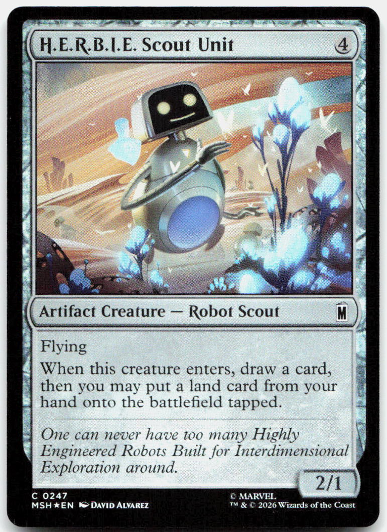 H.E.R.B.I.E. Scout Unit NM Foil C Marvel Super Heroes 247