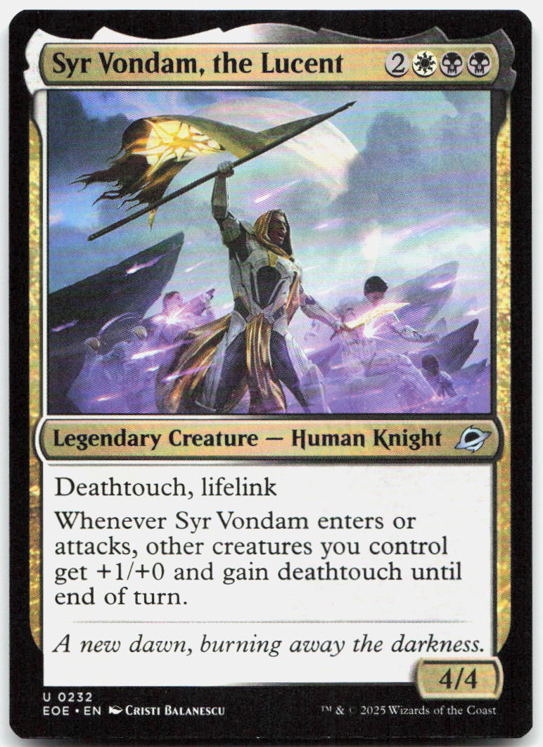 Syr Vondam, the Lucent NM U Edge of Eternities 232