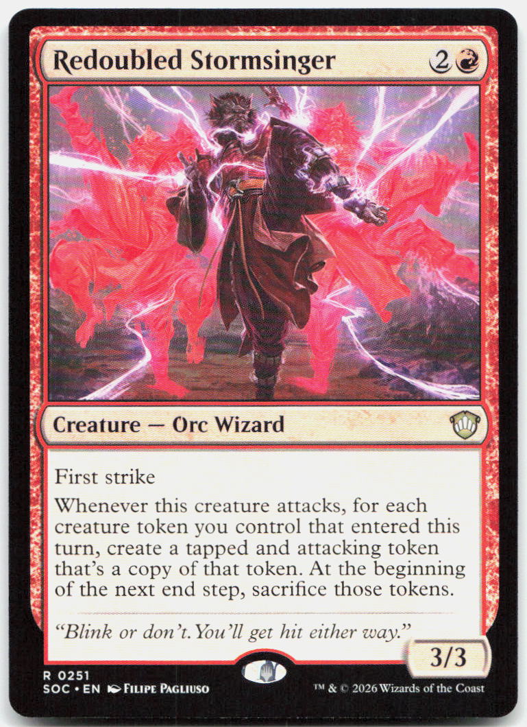Redoubled Stormsinger NM R Commander: Secrets of Strixhaven 251