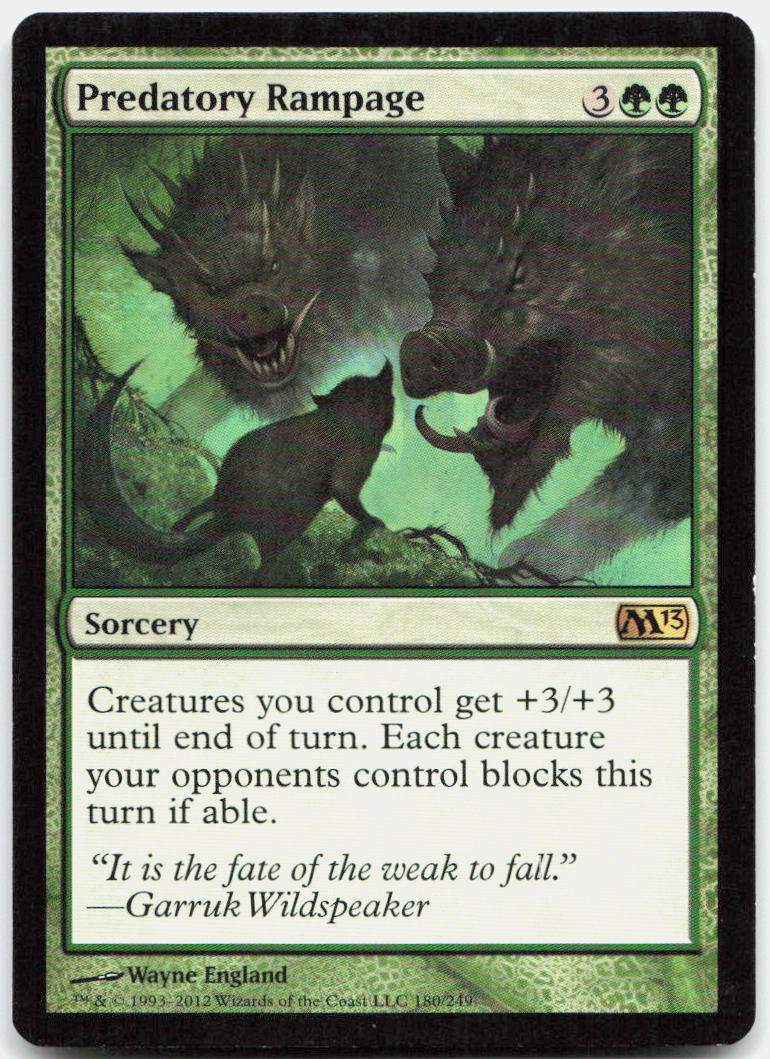 Predatory Rampage NM R Magic 2013 (M13) 180