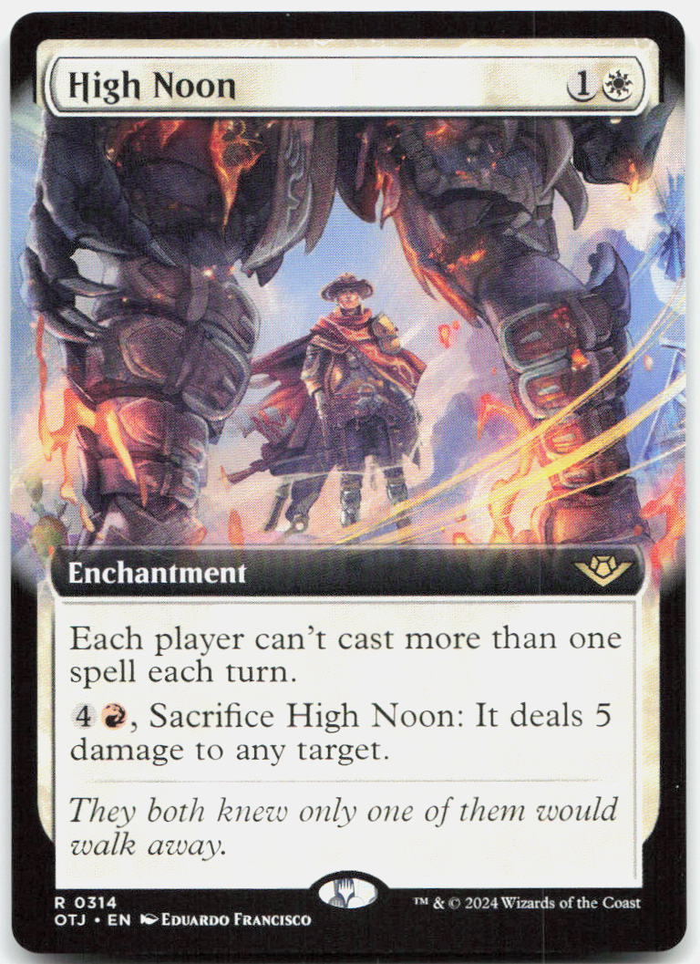 High Noon (Extended Art) NM R Outlaws of Thunder Junction 314