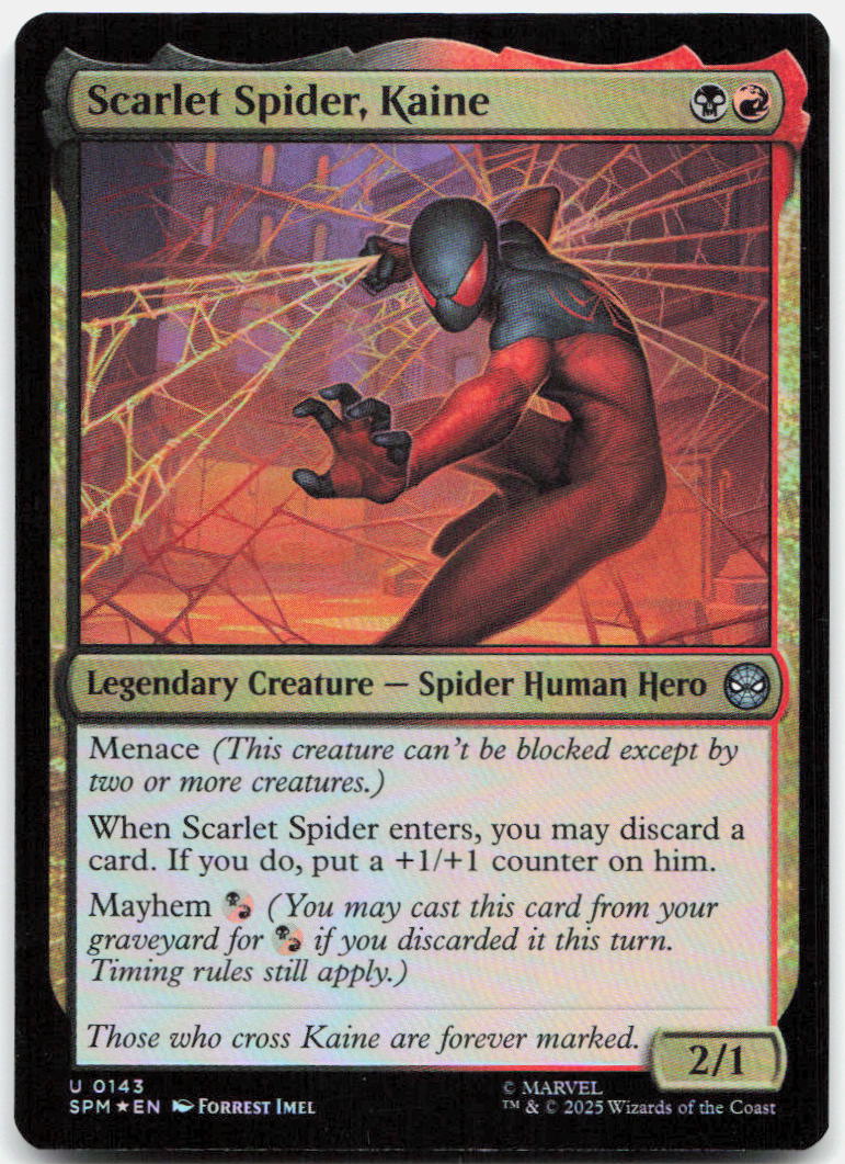 Scarlet Spider, Kaine NM Foil U Marvel's Spider-Man 143