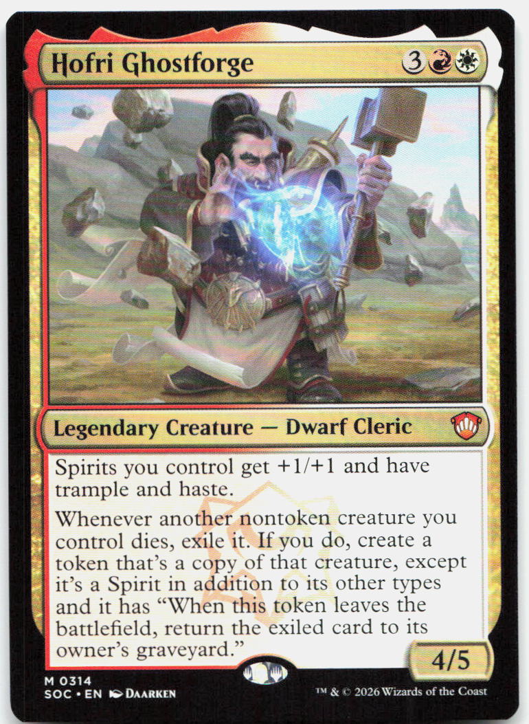 Hofri Ghostforge NM M Commander: Secrets of Strixhaven 314