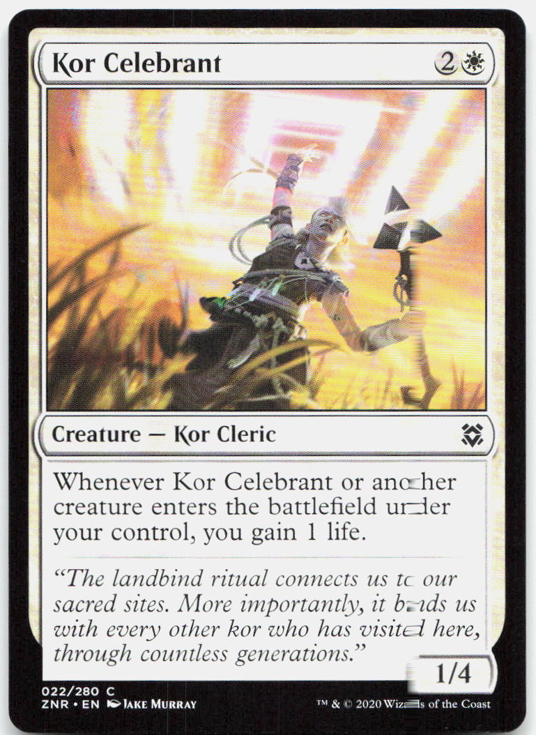 Kor Celebrant NM C Zendikar Rising 22