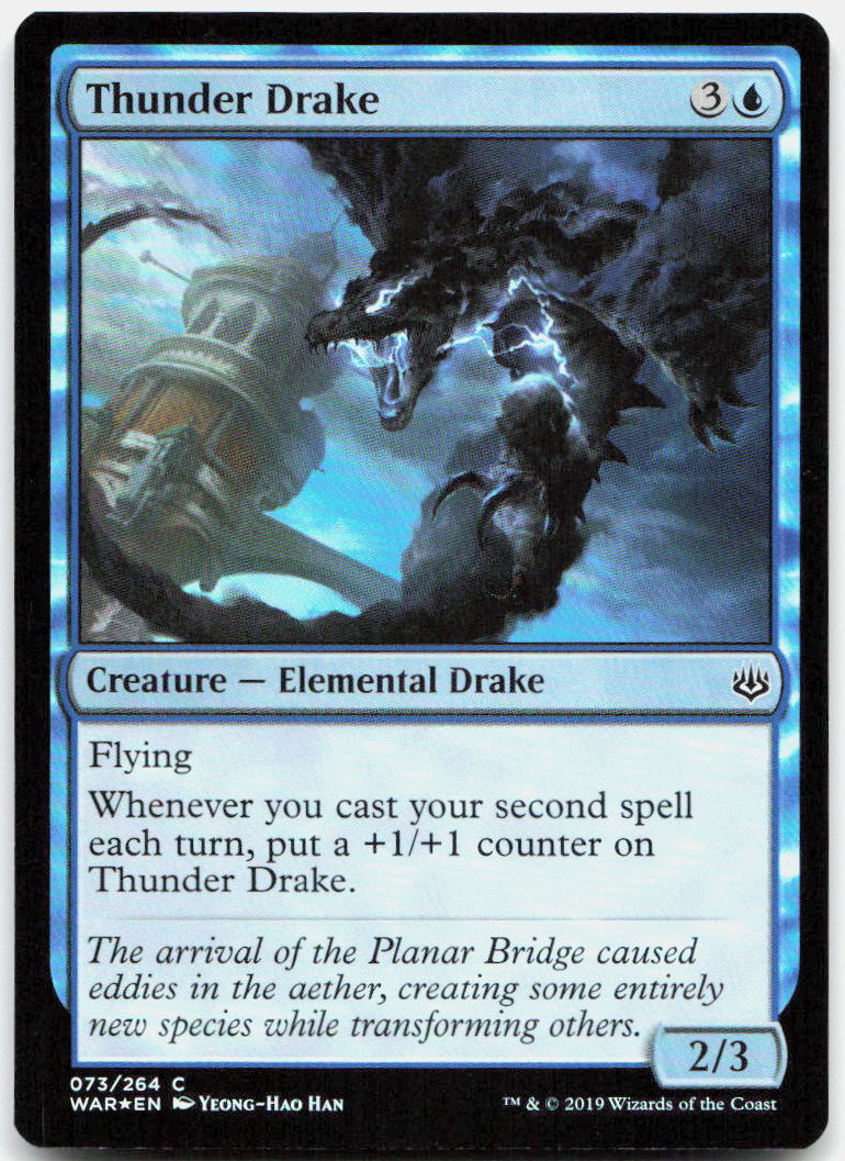 Thunder Drake NM Foil C War of the Spark 73