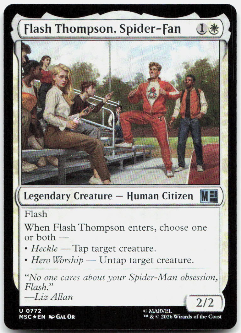 Flash Thompson, Spider-Fan NM Foil U Commander: Marvel Super Heroes 772