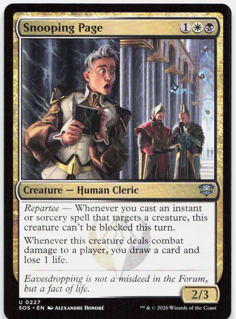 Snooping Page NM U Secrets of Strixhaven 227