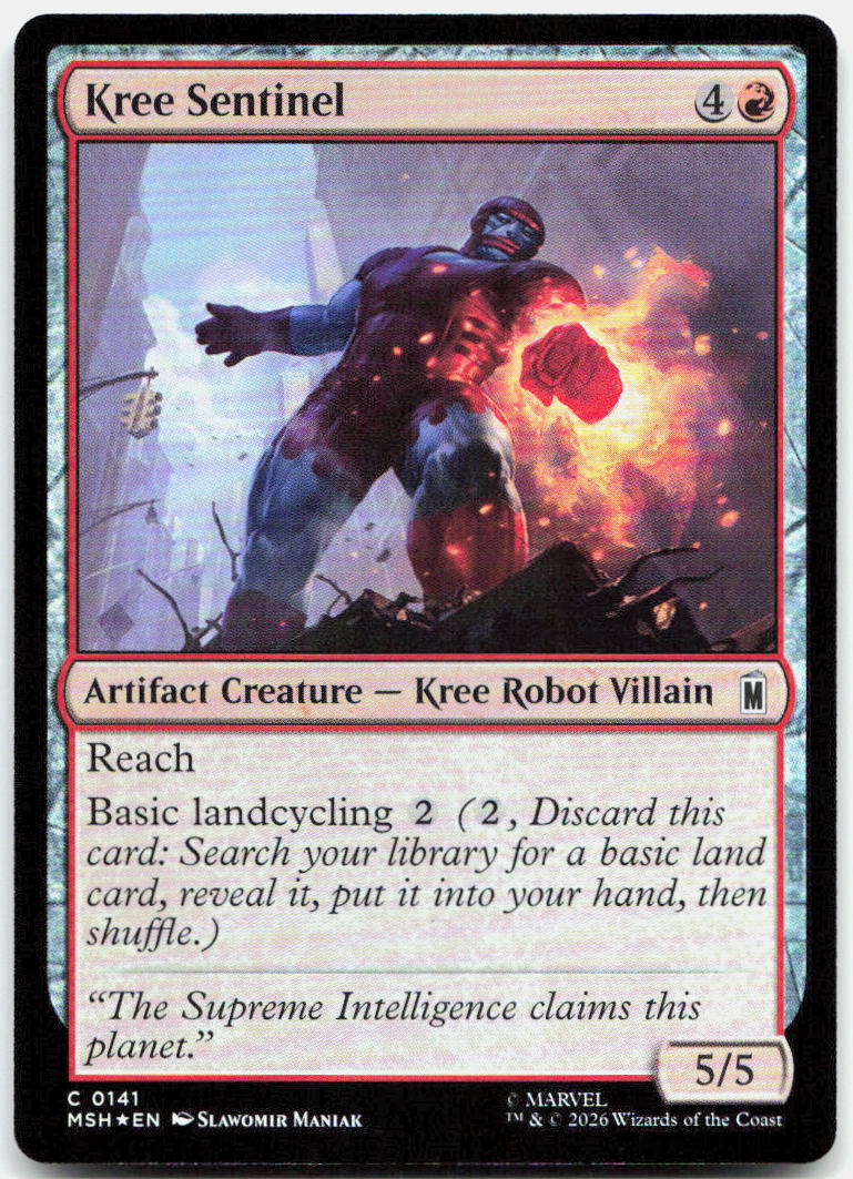 Kree Sentinel NM Foil C Marvel Super Heroes 141