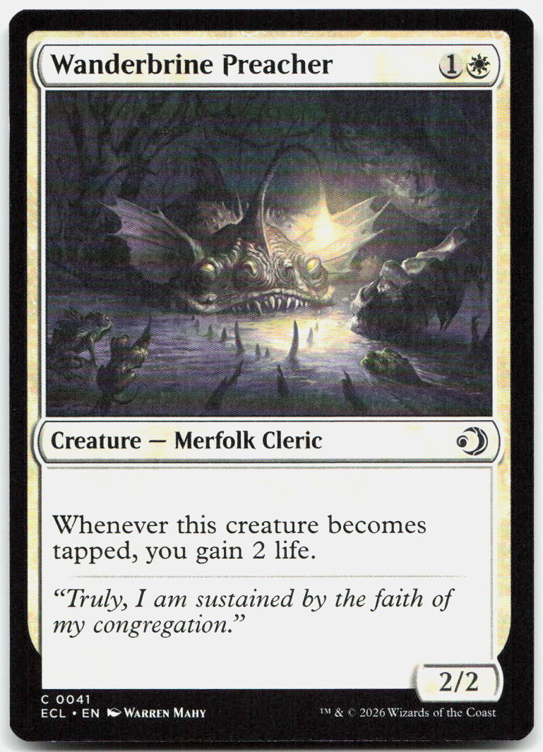 Wanderbrine Preacher NM C Lorwyn Eclipsed 41
