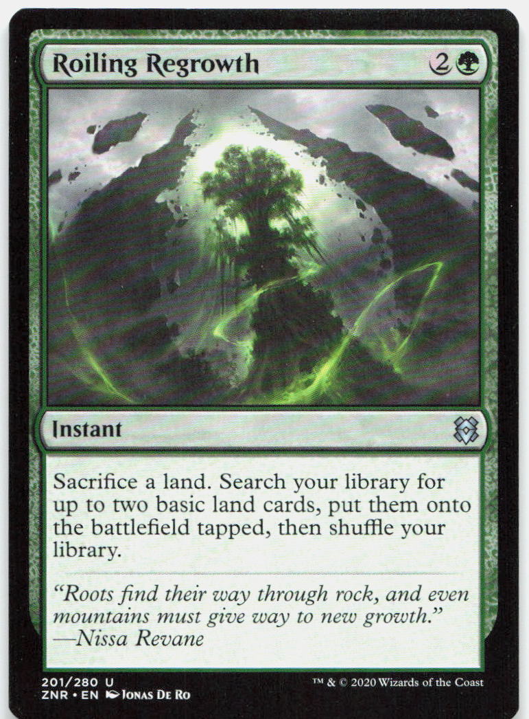 Roiling Regrowth NM U Zendikar Rising 201