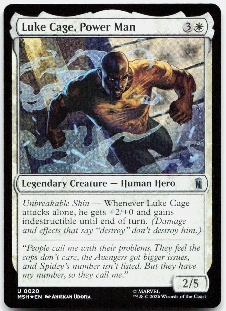 Luke Cage, Power Man NM Foil U Marvel Super Heroes 20