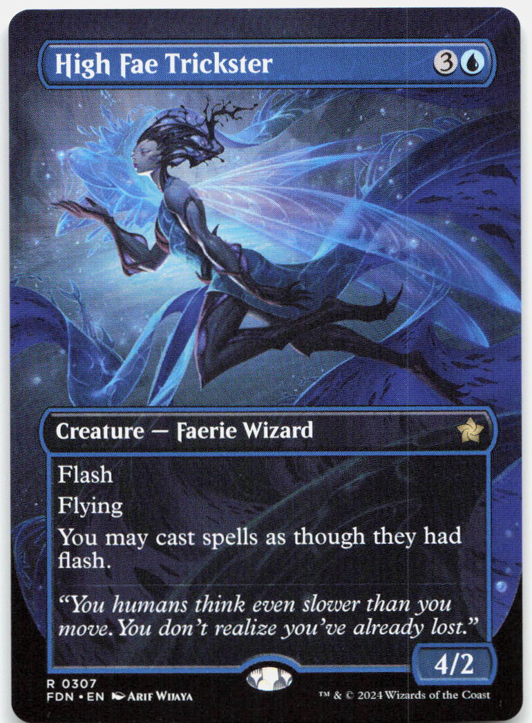 High Fae Trickster (Borderless) NM R Foundations 307