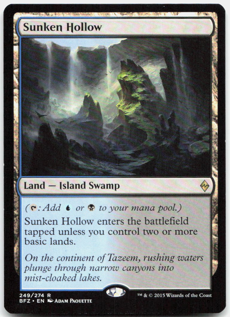 Sunken Hollow NM R Battle for Zendikar 249