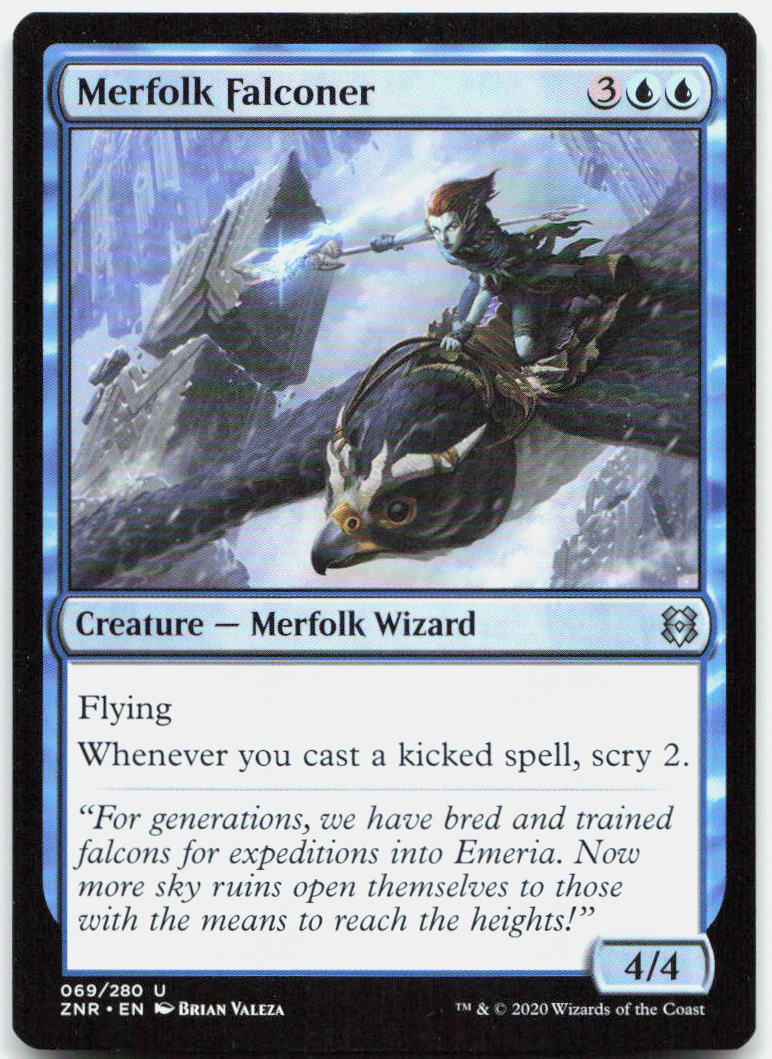 Merfolk Falconer NM U Zendikar Rising 69