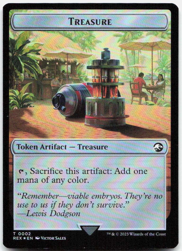 Treasure (0002) // Gnome Soldier Double-Sided Token NM Foil T Universes Beyond: