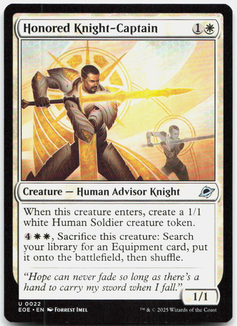 Honored Knight-Captain NM U Edge of Eternities 22