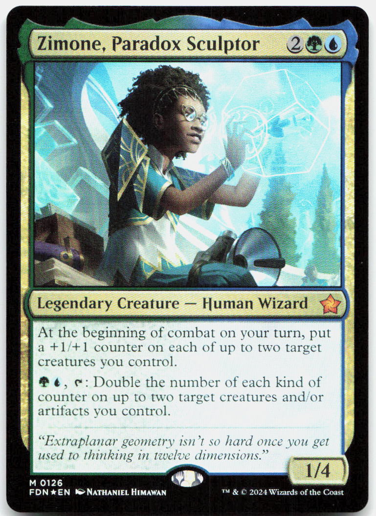 Zimone, Paradox Sculptor NM Foil M Foundations 126