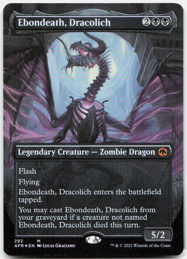 Ebondeath, Dracolich Borderless NM Foil M Adventures in the Forgotten Realms 292