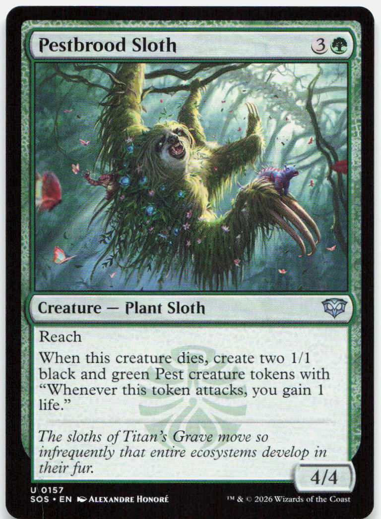 Pestbrood Sloth NM U Secrets of Strixhaven 157