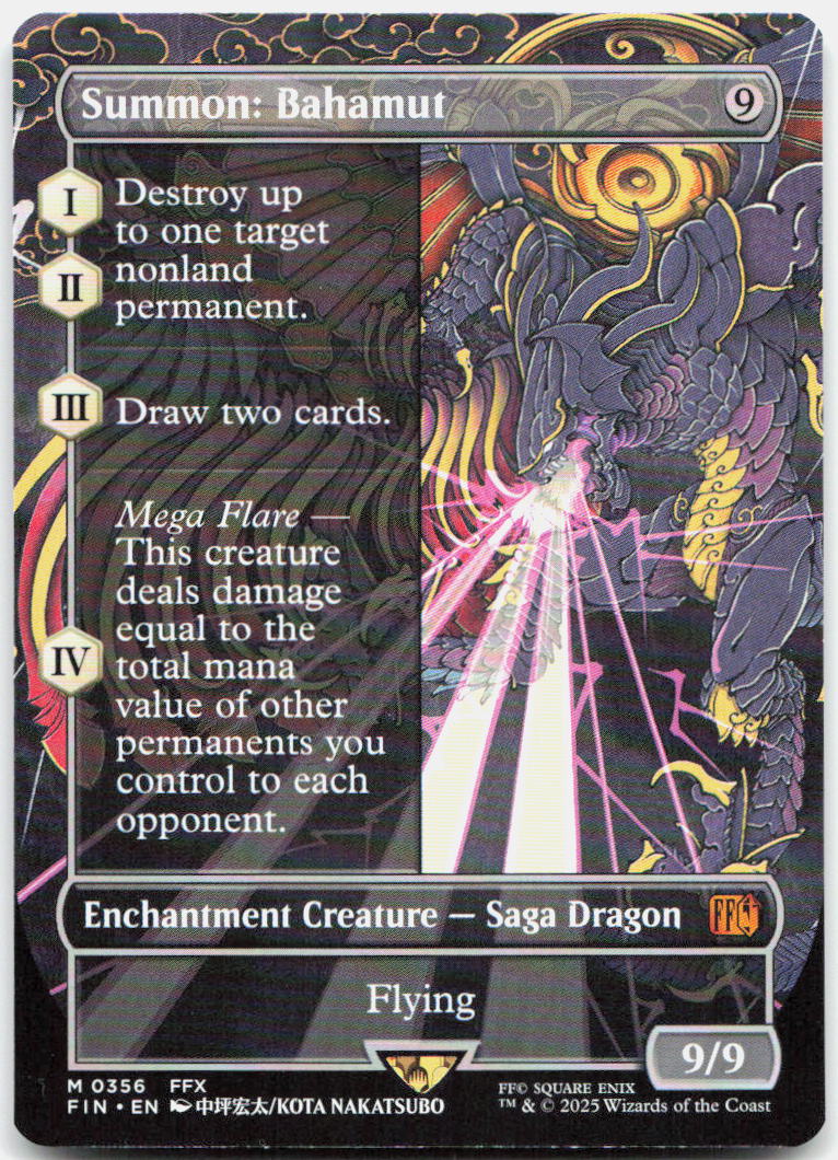 Summon: Bahamut (Borderless) NM M FINAL FANTASY 356