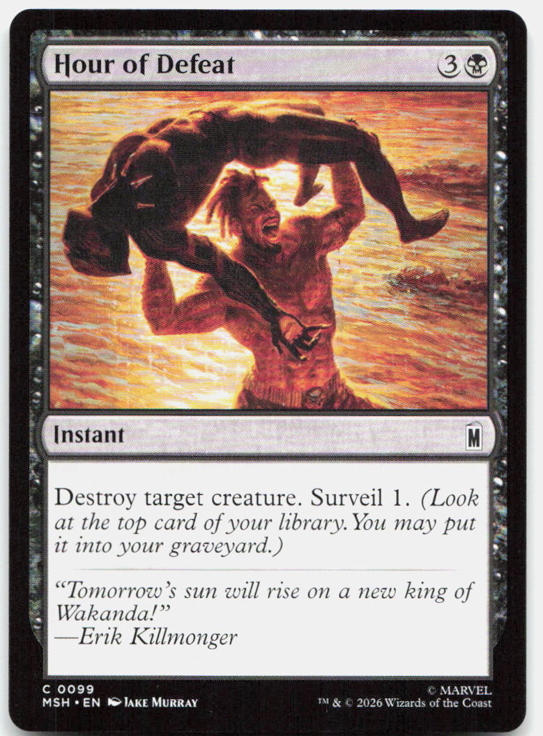 Hour of Defeat NM C Marvel Super Heroes 99