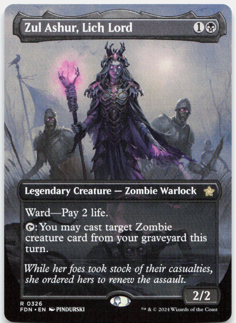 Zul Ashur, Lich Lord (Borderless) NM R Foundations 326