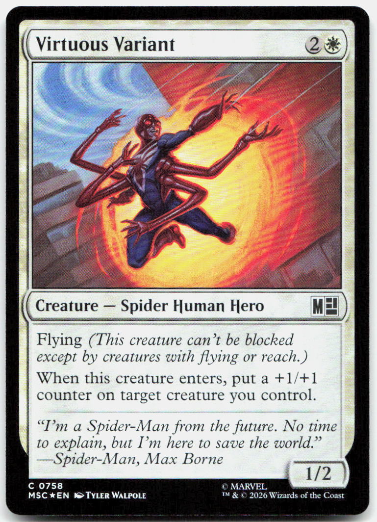 Virtuous Variant NM Foil C Commander: Marvel Super Heroes 758