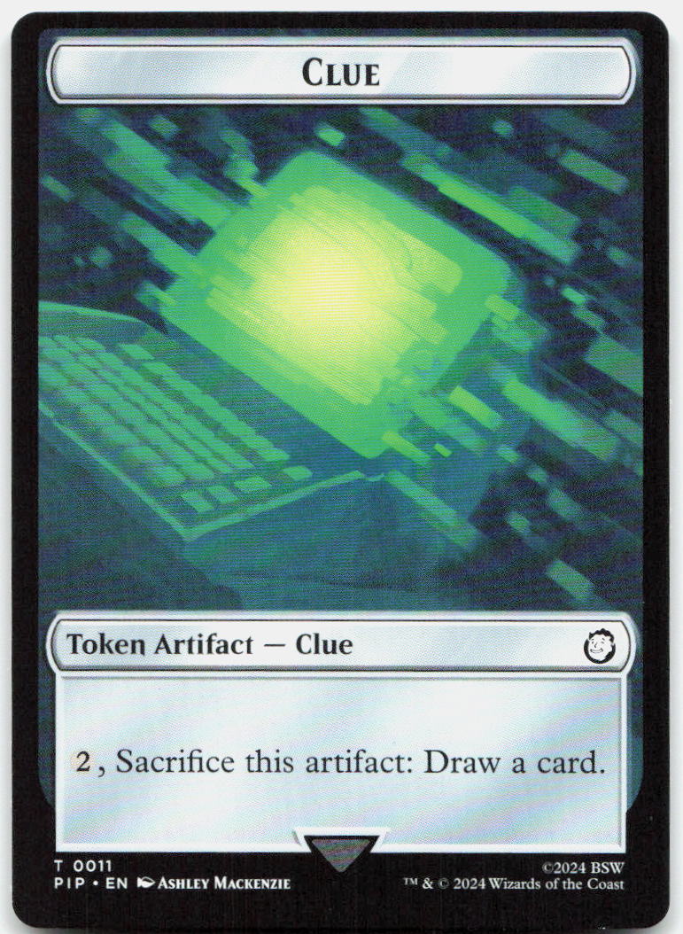 Treasure (0018) // Clue Double-Sided Token NM T Universes Beyond: Fallout 18 //
