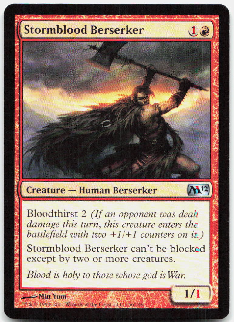 Stormblood Berserker NM U Magic 2012 (M12) 156