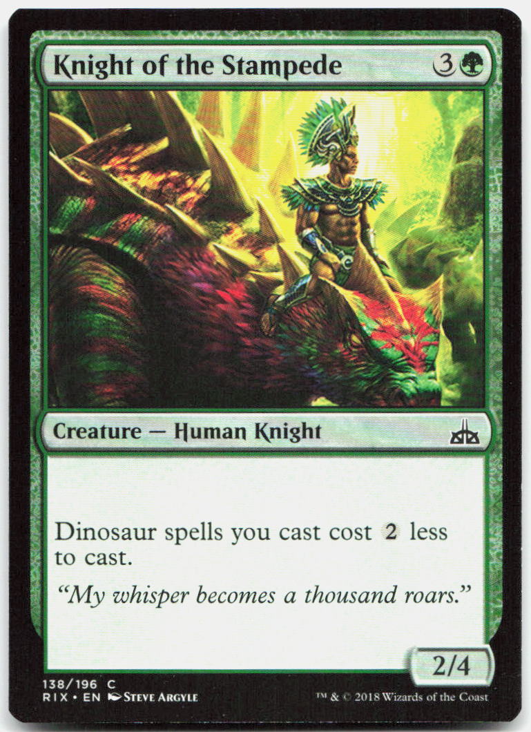 Knight of the Stampede NM C Rivals of Ixalan 138