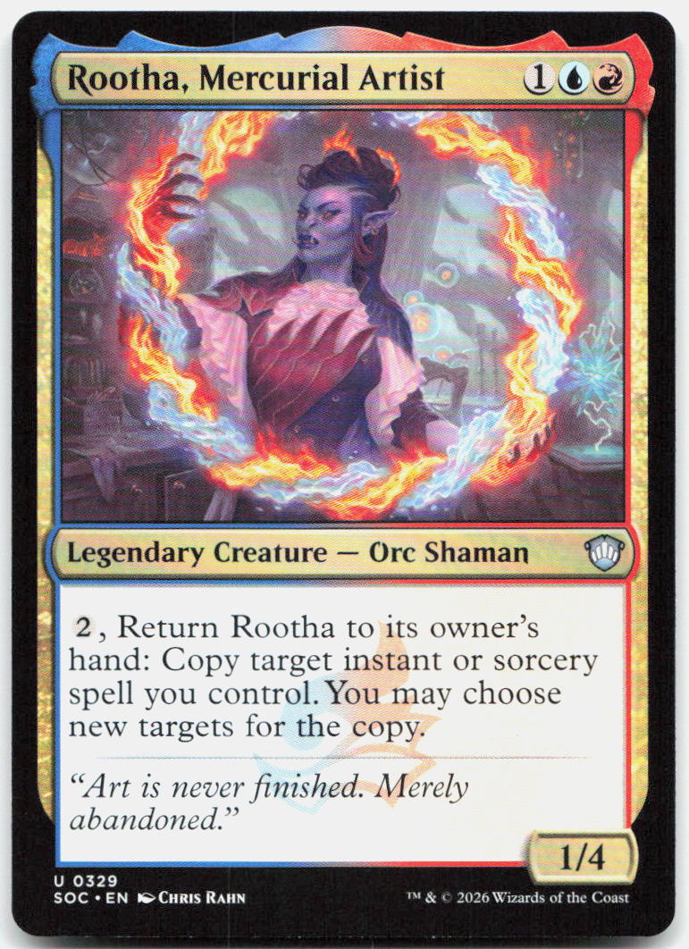 Rootha, Mercurial Artist NM U Commander: Secrets of Strixhaven 329