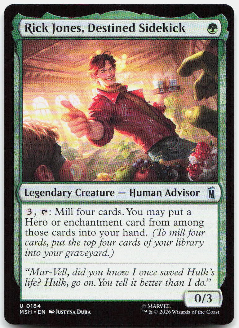Rick Jones, Destined Sidekick NM U Marvel Super Heroes 184