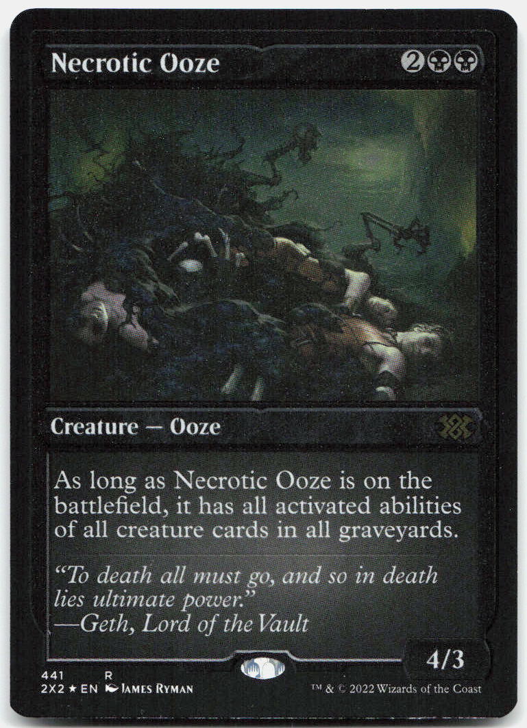 Necrotic Ooze (Foil Etched) NM Foil R Double Masters 2022 441