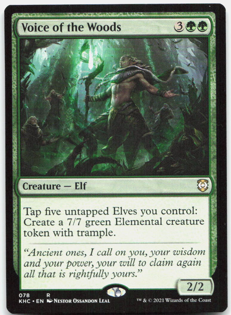 Voice of the Woods NM R Commander: Kaldheim 78