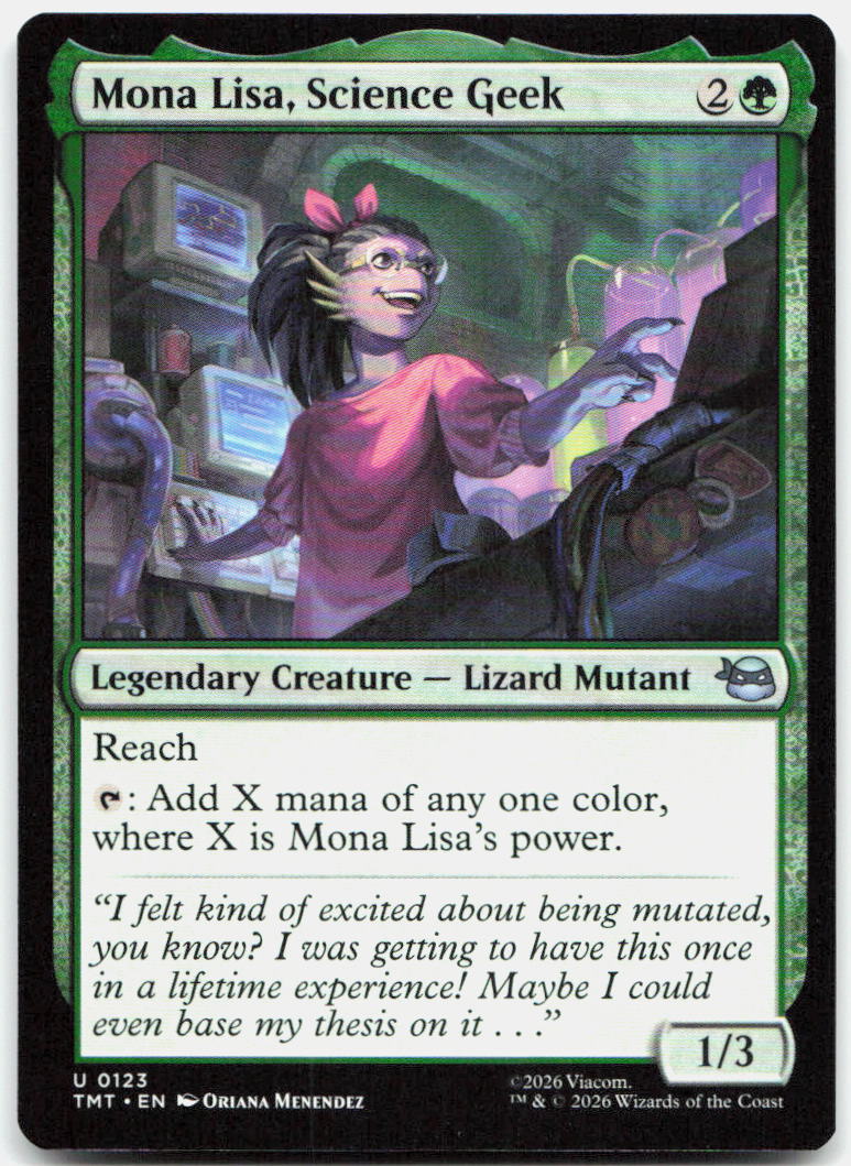 Mona Lisa, Science Geek NM U Teenage Mutant Ninja Turtles 123