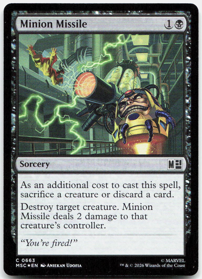 Minion Missile NM Foil C Commander: Marvel Super Heroes 663