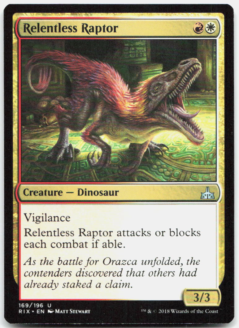 Relentless Raptor NM U Rivals of Ixalan 169
