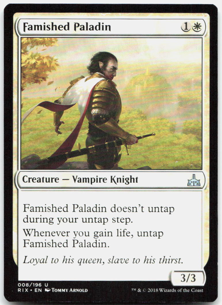 Famished Paladin NM U Rivals of Ixalan 8